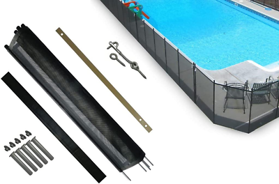 #ad Pool Fence DIY by Life Saver Fencing Section Kit 4 X 12 Feet Black