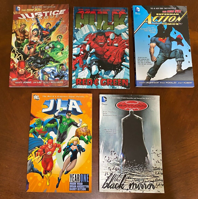 #ad 5 DC and Marvel Graphic Novels Paperback Comics