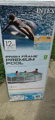 #ad #ad *SAME DAY SHIP* Intex 26710EH 12x30 Prism Metal Frame Swimming Pool No Pump