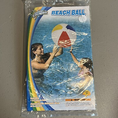 #ad Summer Escapes Inflatable Beach Ball 24quot; Multi Color New in Original Package