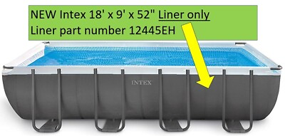 #ad #ad NEW **LINER** Only for Intex 18ft X 9ft X 52in Rectangle Ultra Frame Pool