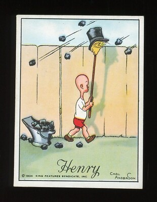 1936 T78 Tareyton Little Henry #43 Holds Top Hat Above Fence NM MT