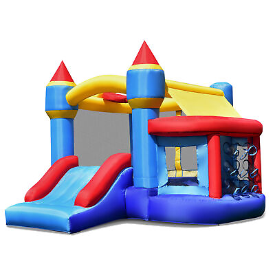Kids Inflatable Bounce House Castle Bouncer Slide Without Blower