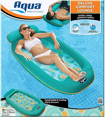 Aqua Deluxe Comfort Lounge XL Extra Large Pool Beach Adult Water Float Lounger