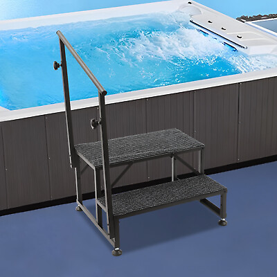 #ad #ad 2 Step Ladder Porch Steps with Handrails Swimming Pool Ladder Above Ground