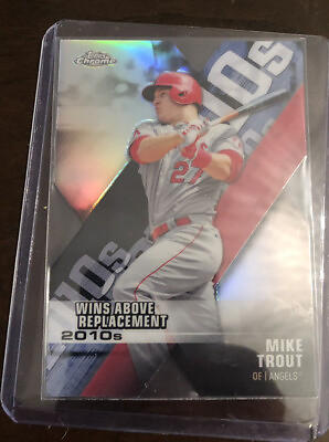 2020 Topps Chrome Mike Trout Wins Above Replacement Die Cut DOD 1 Angels Y131