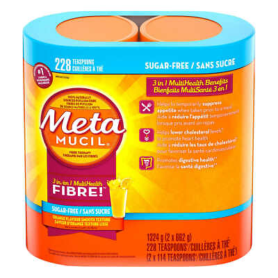 #ad MetaMucil Multihealth Fiber Sugar Free Smooth Texture Orange 228 Doses 1324g