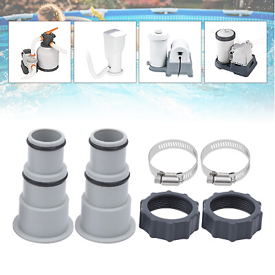 Quality 2 Hose Adapters with Clips for Intex Pools 2 Pack