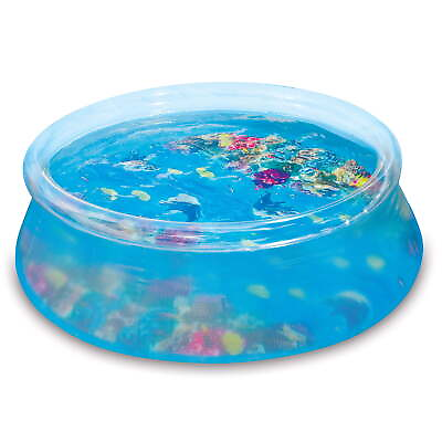 #ad 8ft Round 3D Clear Quick Set Above Ground Pool for Ages 6 and Up Unisex