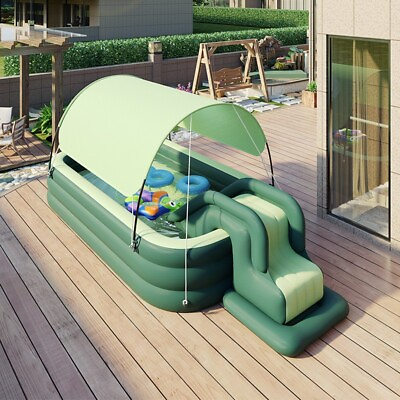 #ad Large Family Swimming Pool Alberca 2.1 2.6 3M Inflatable Baby Sun Shade