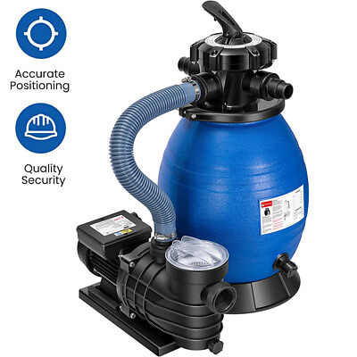 #ad 13quot; Sand Filter w 3 4HP Pump Above Ground Swimming Pool 2380GPH 6 Way Valve