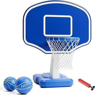 #ad OMOTIYA Swimming Pool Basketball Hoop with Base Portable Outdoor Basketball Hoo