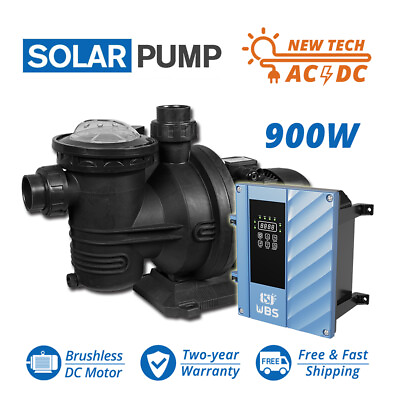 #ad #ad 900W Solar Hybrid Swimming Pool Pump Kits with AC DC Auto switching Controller