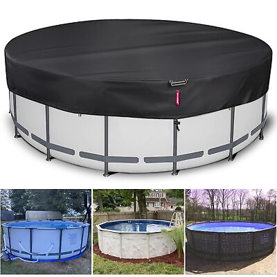 #ad QH.HOME 10Ft Round Above Ground Pool Covers 600D Heavy Duty Solar Pool Cover ...