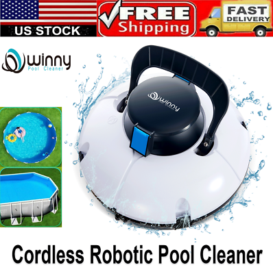 #ad Cordless Robotic Pool Vacuum Cleaners Above Ground Ultra Powerful White Winny