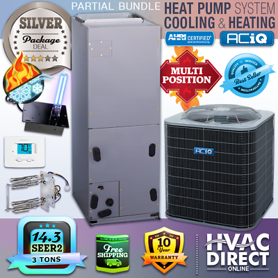 #ad 3 Ton 14.3 SEER2 ACiQ Ducted Central Air AC Heat Pump Split System Basic Kit