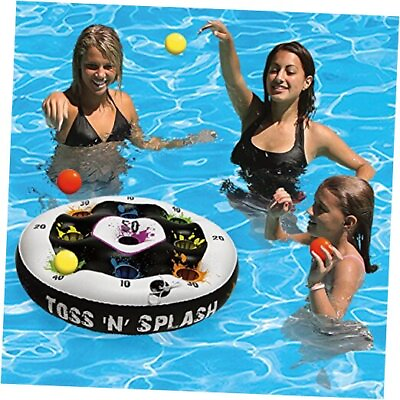 #ad Toss #x27;N#x27; Splash Inflatable Floating Game for Swimming Pools Lawns Decks
