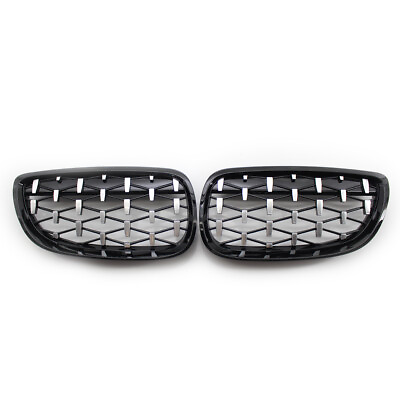 #ad Front Kidney Diamond Grill Grille For BMW E92 E93 M3 328i 335i Coupe 2006 2009