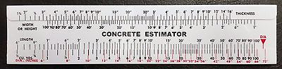 #ad Concrete Slide Ruler 100 Yard Volume Calculator Lot of 12pcs MADE IN USA