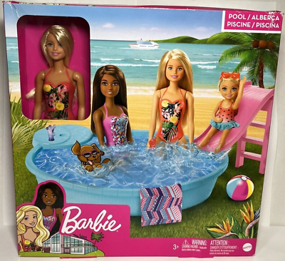 #ad #ad NEW Barbie Pool Playset w Barbie Doll Slide amp; Accessories