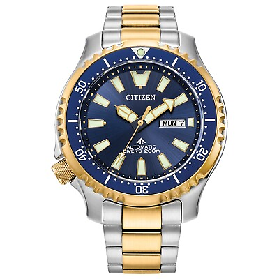 #ad Citizen Promaster Dive Automatic Men#x27;s Two Tone Watch 44MM NY0154 51L