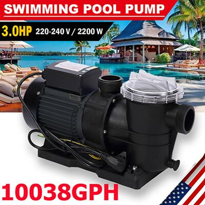 3.0HP Swimming Pool Pump Motor 2200W Single Speed Pump for Above Swimming Pool