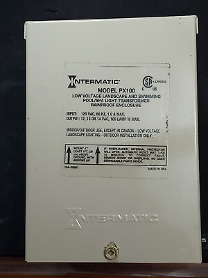 #ad Intermatic PX100 Pool Light 100 Watt Safety Transformer Beige