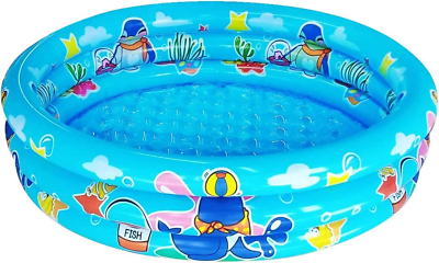 #ad Durable Inflatable Pool for Toddlers Blue Splash Fun for Little Ones