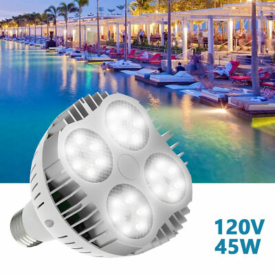 #ad #ad New Pool LED Light White 6000K Lights 120V 45W For Pentair Hayward Light Fixture