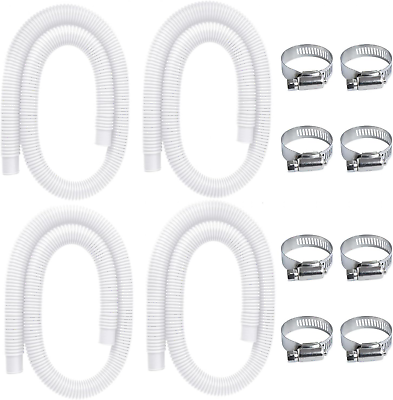 #ad Pool Pump Replacement Hose for above Ground Pools 4 Pack 1.25 X 59 Inch Filter