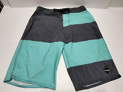 #ad #ad O#x27;Neill Men#x27;s Size 28 Board Shorts Swim Trunks Teal amp; Gray