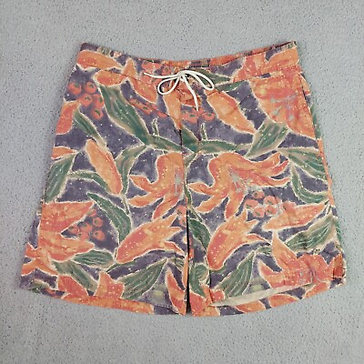 #ad #ad Vintage Polo Sport Ralph Lauren Flower Floral Board Shorts Swimming Trucks Large