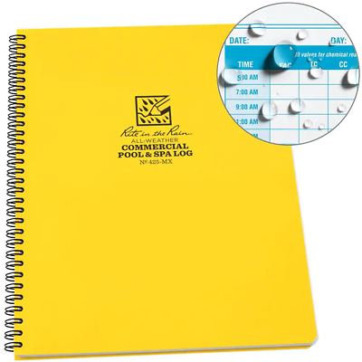 #ad #ad All Weather 8 1 2 In. X 11 In. Side Spiral Notebook Commercial Pool and Spa Main
