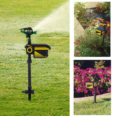 #ad Garden Solar Powered Jet Blaster Animal Pest Repeller Motion Activated Sprinkler