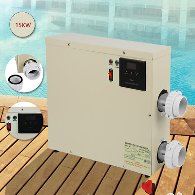 Electric Swimming Heater amp; SPA 5.5 11 15KW Pool Hot 240V Tub Thermostat Water US