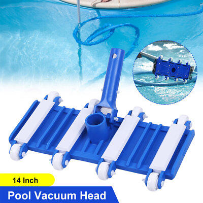 #ad 14quot; Weighted Flexible Concrete Swimming Pool Vacuum Head with Brush US SUPPLY