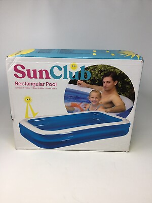#ad Sun Club Rectangular Pool Swimming Portable Family Lounge Pools 10FT X72In X20IN