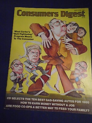 Vintage Consumers Digest May June 1980 Featuring Carter#x27;s Plan 10 Best Gas Cars