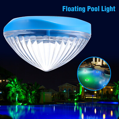 #ad Solar LED Floating Light Colorful Swimming Pool Pond Underwater Outdoor Lamp 1pc