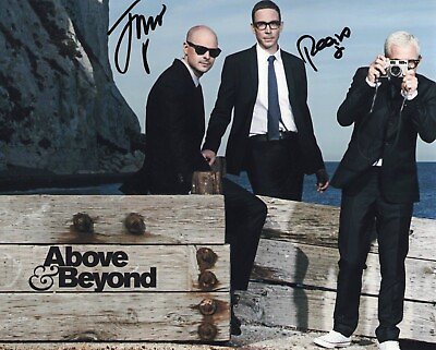 #ad ABOVE AND BEYOND SIGNED AUTOGRAPH EDM TRANCE DANCE HOUSE MUSIC PROOF