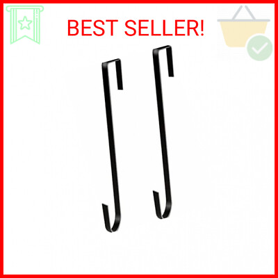 #ad 2pcs Pool Pole Hanger Hooks for Fence No Drill Black Pool Fence Hooks for Swi
