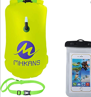 #ad Swim Buoy 20L Swimming Safety Float Dry Bag Adjustable Waist Belt Phone Cover