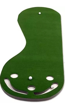 #ad PUTT A BOUT Par Three Golf Putting Green 3#x27; x 9#x27; Kidney Shaped Practice