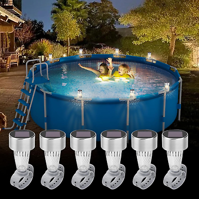 #ad Solar Pool Lights for above Ground Pools LED Energy Saving Warm White Light Wate