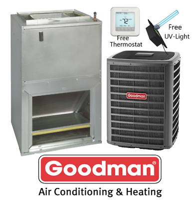 #ad Goodman 2 Ton HEAT PUMP Split System 14 SEER Wall Mount AWUT Air Handle 5kw Heat