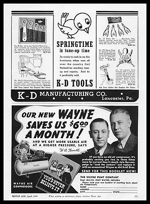 #ad 1939 Wayne Pump Company Fort Wayne Indiana Air Compressors Vintage Print Ad