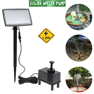 #ad #ad Solar Power Fountain Submersible Water Pump with Sponge Filter Panel Pond Pool