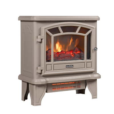 Duraflame Infrared Quartz Electric Fireplace Stove Heater Cream