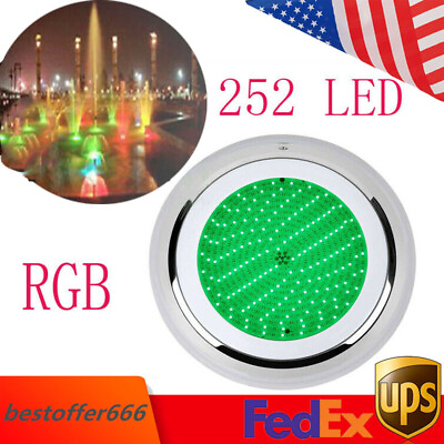 RGB Swimming Pool Lights LED Spa Underwater Light Waterproof 252 LED Lamp 12V18W
