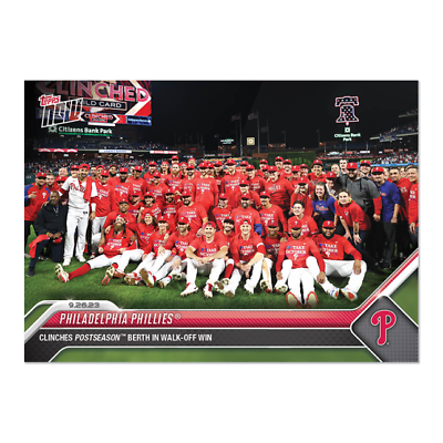 2023 MLB Topps NOW 919 PHILADELPHIA PHILLIES CLINCHES PLAYOFF BERTH PRESALE